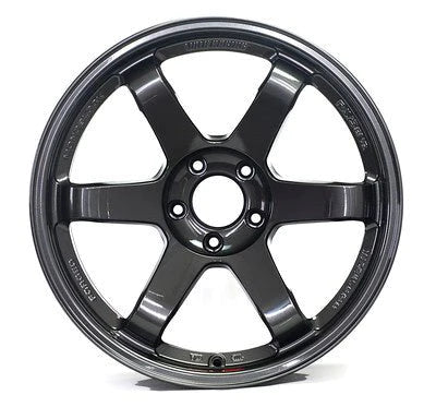 Volk Racing TE37SL 18x9.5 +22 5x114.3 Diamond Black Wheels *Set of