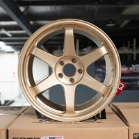 A90/A91 Supra Spec Volk Racing TE37SL 19x9.5+22/19x10.5 +35 5x112 Gold Wheels *Set of 4*