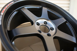 A90/A91 Supra Spec Volk Racing TE37SL Black Edition III 19x9.5+23/19x10.5 +34 5x112 PRESSED BLACK / REDOT Wheels *Set of 4*