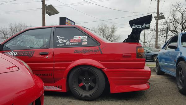 BATTLE AERO FORCE 1 GT Carbon Fiber / FRP WING (62") TRUNK MOUNT / Short STANDS