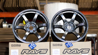 Rays Gramlight 57DR 19x9.5+25 / 19x10.5 +35 5x112 Grace Silver (SET OF 4)