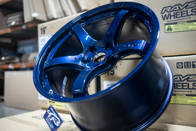 A90/A91 Supra Spec Gramlights 57CR Wheels 19x9.5 +25 Front / 19x10.5 +35 Rear 5x112 Eternal Blue Pearl Wheels *Set of 4*