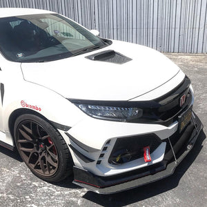 APR Performance Carbon Fiber Front Bumper Canards - 2017+ Honda FK8 Civic Type R AB-917002