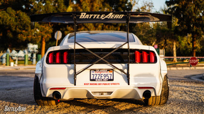 Battle Aero Ford Mustang (S550) V4 Chassis-Mount GT Wing Kit