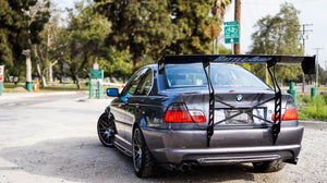 Battle Aero BMW E46 Chassis Mount GT Carbon Fiber Wing Spoiler Kit 