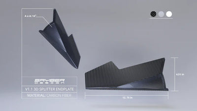 Sayber Design Universal Carbon Fiber 3D Splitter Endplate