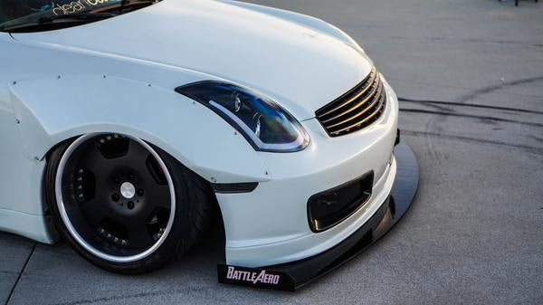 Battle Aero Infiniti G35 Coupe Chassis Mounted Race Splitter