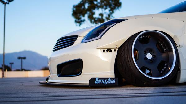Battle Aero Infiniti G35 Coupe Chassis Mounted Race Splitter