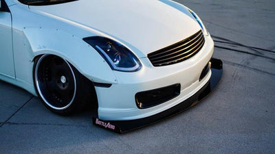 Battle Aero Infiniti G35 Coupe Chassis Mounted Race Splitter
