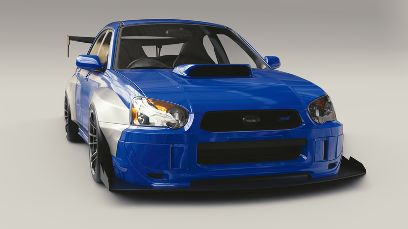 Battle Aero 2002-2005 Subaru WRX/STI GD Chassis-Mount Splitter Kit