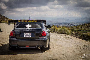 BATTLE AERO FORCE 1 GT Carbon Fiber / FRP WING (62") TRUNK MOUNT / Short STANDS